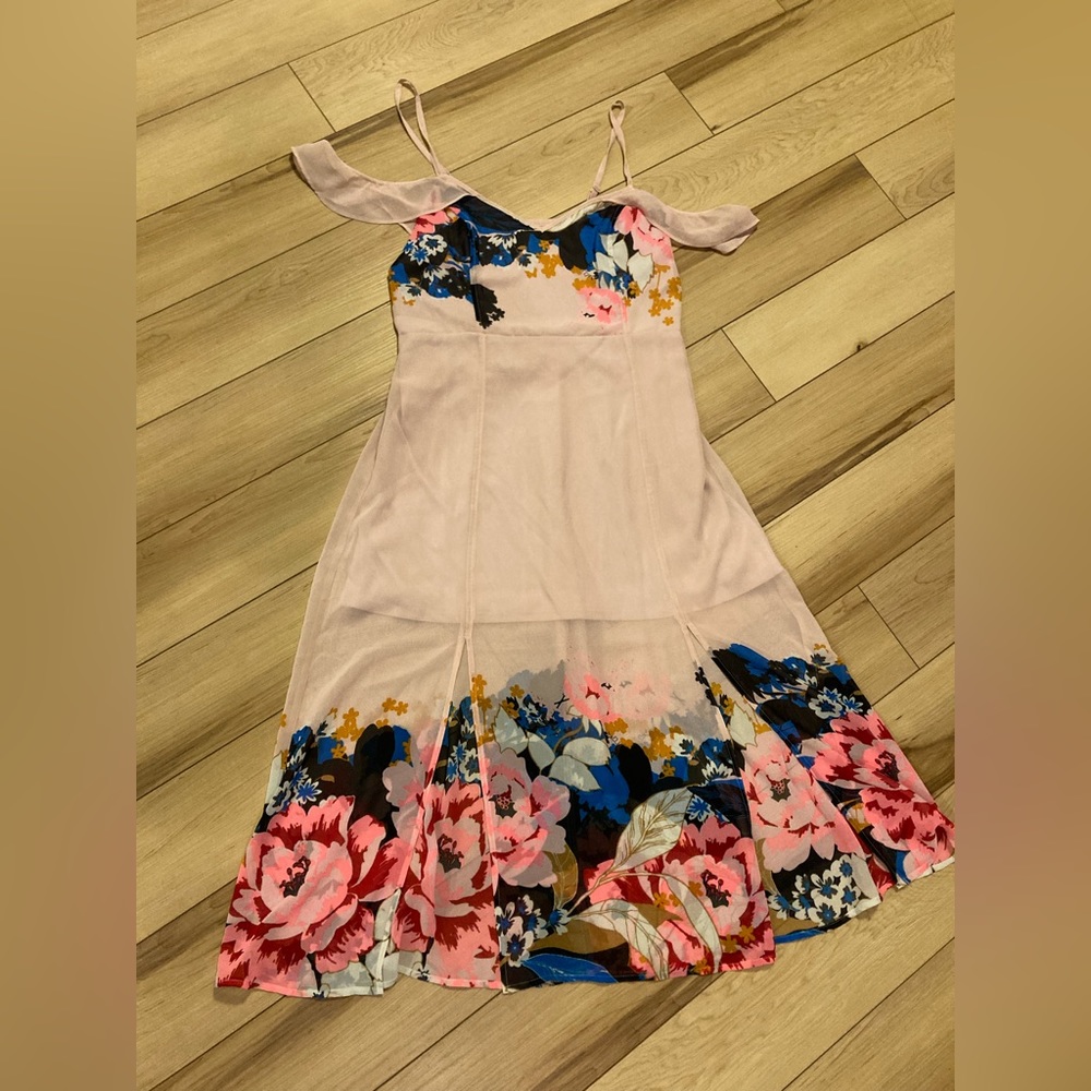 Express Blush Pink Off-the-shoulder Dress